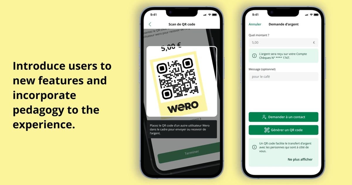 QR code scan & pedagogical UI