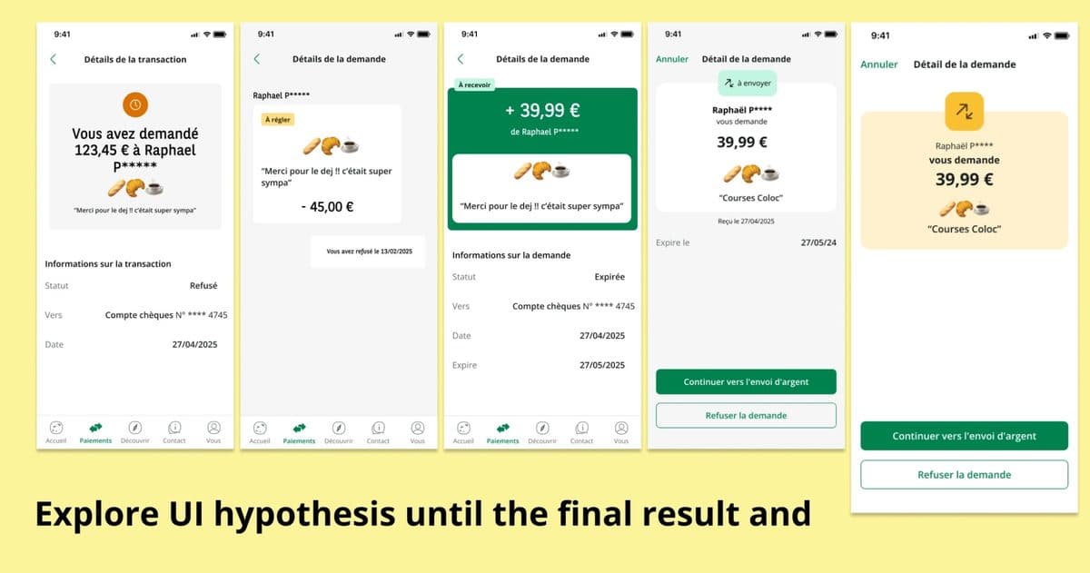 UI explorations: transaction details